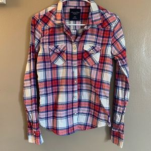 American Eagle Women’s flannel top Medium